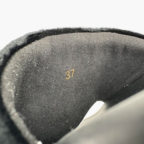 Christian Louboutin 'Navy Pool' Slide Sandals Size 37 US 7 Black Velvet Logo 27 - Picture 12 of 12